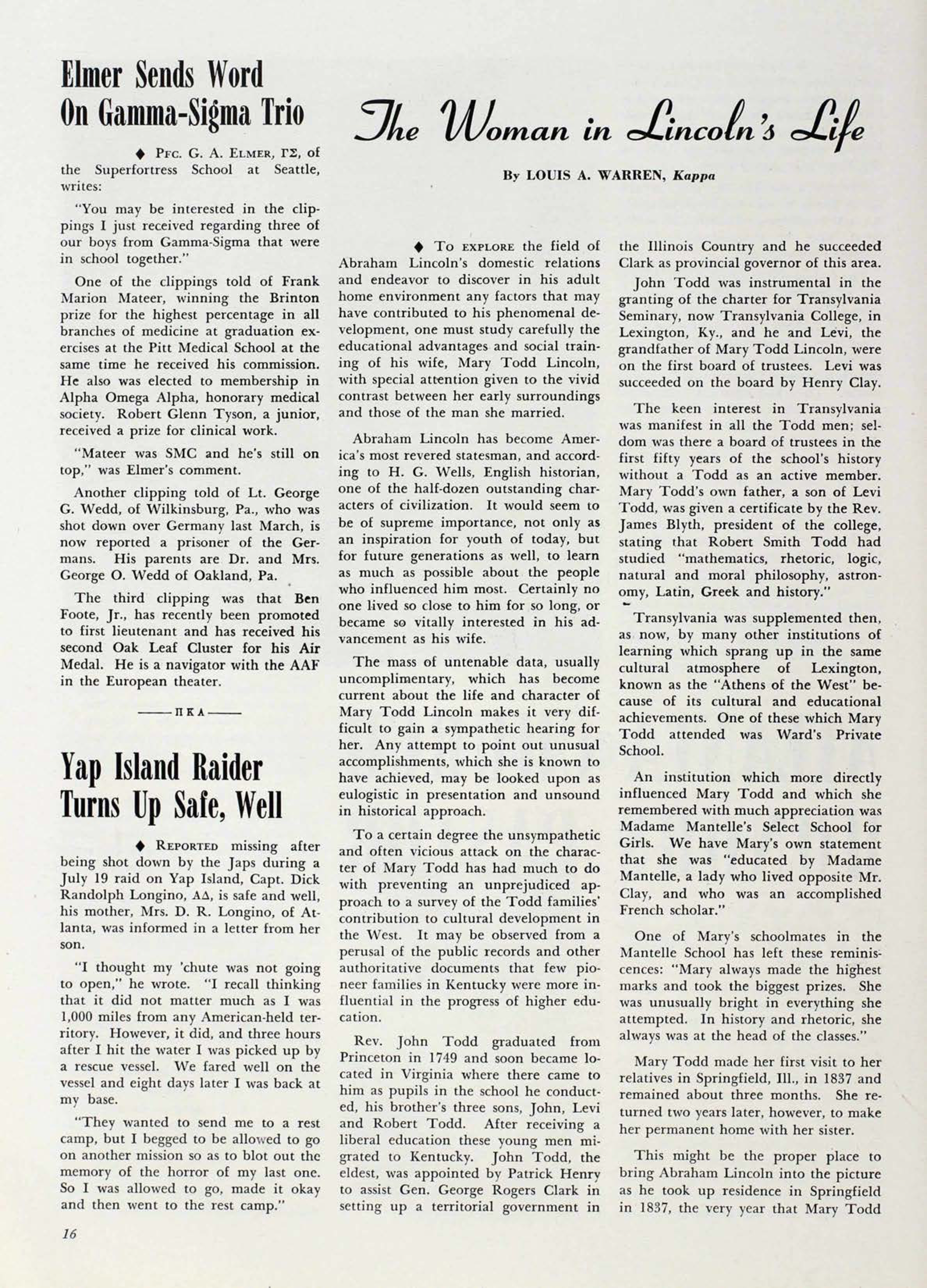 Elmer Sends Word On Gamma - Sigma Trio